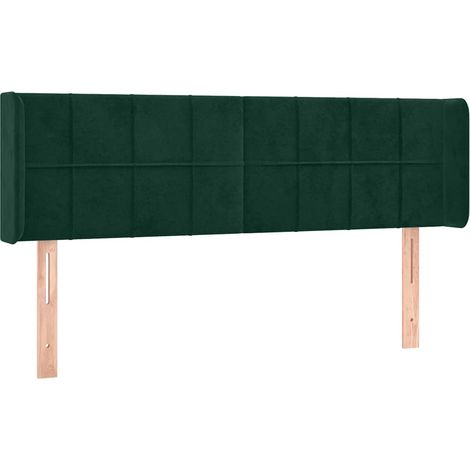 Maison Exclusive - Testiera ad Orecchio Verde Scuro 147x16x78/88 cm in Velluto (1/5)