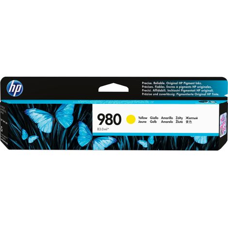 HP 980 Yellow Original Ink Cartridge cartouche d'encre 1 pièce(s) Rendement standard