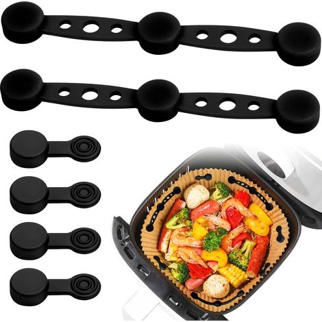 6Pcs Boucle Magnétique En Silicone, Résistantes à Chaleur, Pour Friteuse à Air, Sécurisation Papier Cuisson (1/5)