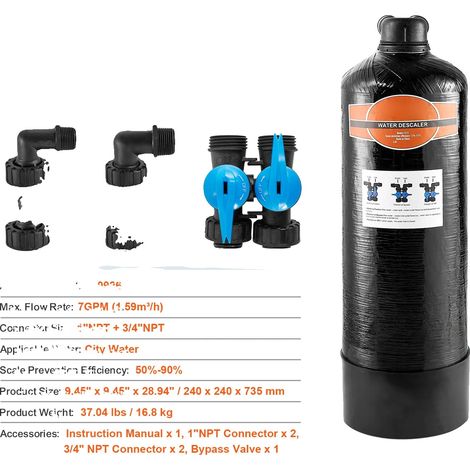 Détartrant, sans sel, compatible avec divers systèmes de plomberie, 0926 (1/2)