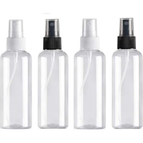 4PCS 100ml Spray Bottle, Empty Reusable Plastic Travel Bottle, Transparent Pocket Atomizer, Spray Bottles, Cosmetic Spray Bottles (1/5)