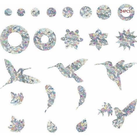 Autocollant Oiseau Oiseaux Collision Anti-Collision Autocollants De Fenêtre Protection De Porte en Verre Silhouett Sticker Vitre Anti-Collision pour Éviter Les Personnes Et Les Oiseaux (1/4)