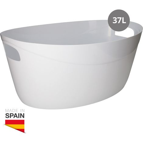 Cesto multiusos ovalado 37L Blanco (1/5)