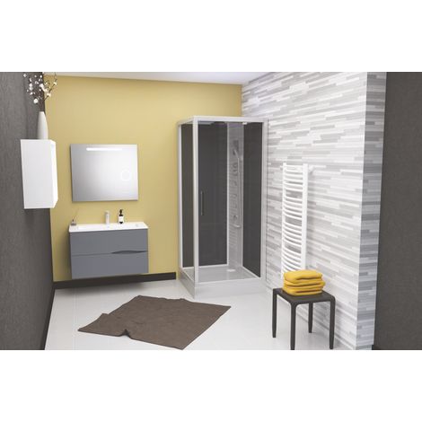 ONDEE - Cabina hidromasaje NIKY - Montaje con silicona - 90x90x215cm - blanca - se entrega en kit (1/5)