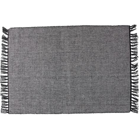 Tovaglietta rettangolare 35x50 cm in cotone riciclato nero Linea Basic