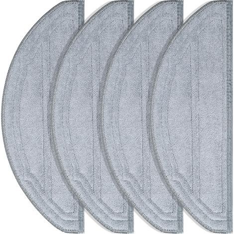 Accessoires Chiffon de Nettoyage pour Roborock Q10 S5/Q10 S5+/Q10 X5/Q10 X5+/Q10 VF/Q10 VF+/Q10V/Q10V+ de Rechange pour aspirateur Robot,serpillières en Microfibre Douce -4 pièces (1/5)