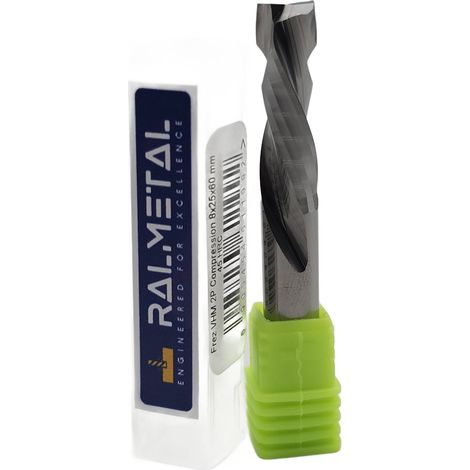 Taglierina a compressione VHM per legno e compensato 8 x 25 x 60 (1/4)