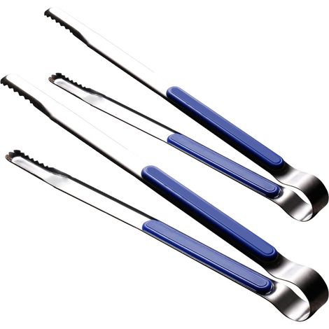 Pinces de cuisine professionnelles en acier inoxydable, lot de 2. (1/4)