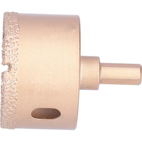 Scie cloche de 55 mm / 2,2 pouces, incisive, durable, stable et sûre, brasée, pour percer le verre, le marbre et le granit. (1/5)