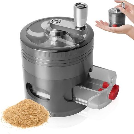 Pollenmühle, manuelle Gewürzmühle mit Schublade, 6-teiliges Gewürzmühlen-Set (inklusive Schaber) (1/5)