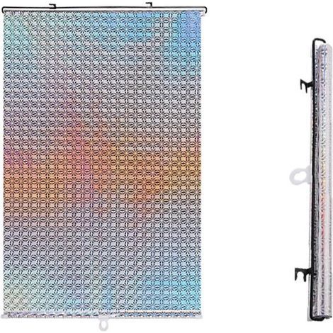 Store occultant à ventouses - 40 x 125 cm - Argent - Pare-soleil voiture - Pare-soleil rétractable (1/5)