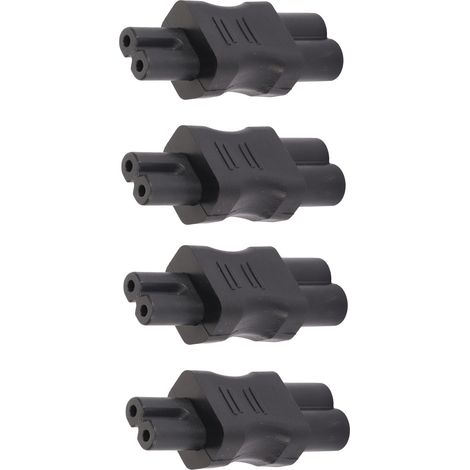 Adaptateur Secteur IEC320 C6 vers C7, 4 Pièces pour PC Portable, Serveur et Équipements Réseau, Convertisseur de Cordon d'Alimentation (1/5)