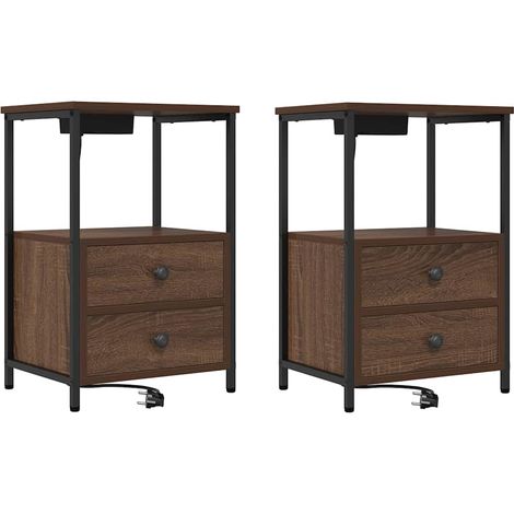 Maison Exclusive - Armadio da Notte 2 pcs Rovere Marrone 40 x 31 x 60 cm