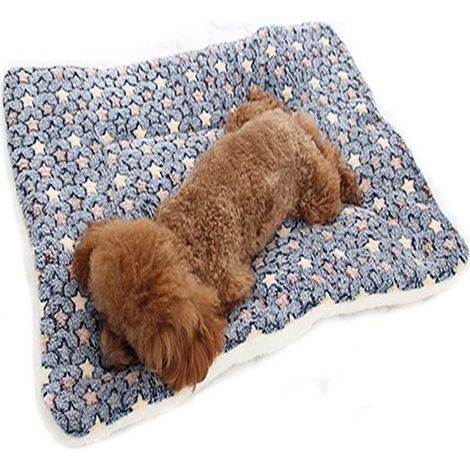 Haustiermatte – 49 x 32 cm – Weicher, wendbarer Flanell mit Print – Maschinenwaschbar – Für Hunde und Katzen – Für drinnen, draußen und auf Reisen – 1 Stück (1/5)