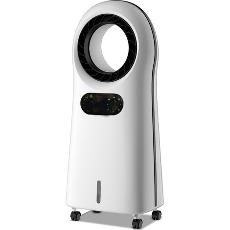 Ventilatore evaporativo raffrescatore oscillante 110W a 3 velocità con ruote Niklas Iceberg