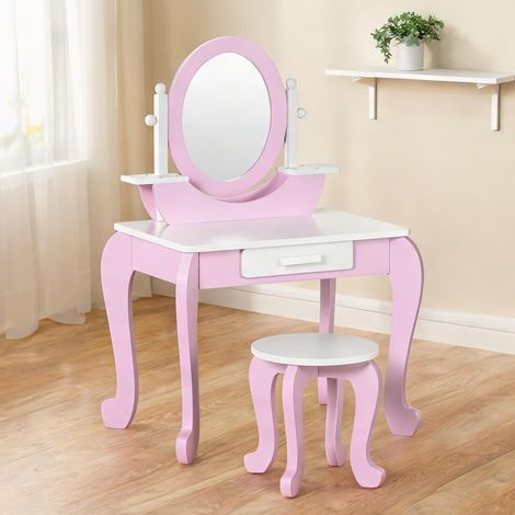 Lit enfant coloris rose en MDF 65,5 x 46 x 93 cm (1/5)