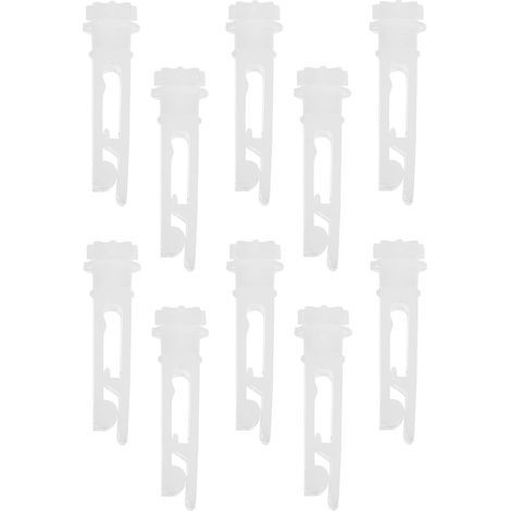 Lot de 10 clips de réparation verticaux en vinyle pour stores verticaux - Pour réparation de stores de fenêtre verticaux, lamelles, rideaux - Blanc (1/5)