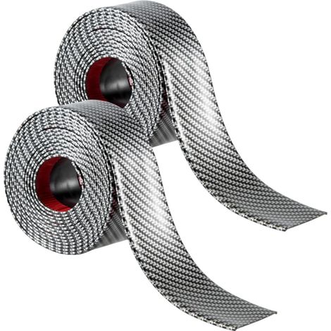 2pièces Kit De Réparation Échappement Avec Protection De Portière De Voiture Protections De Bords De Portière Accessoires Fibre (1/5)