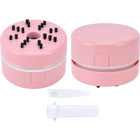 Mini-Akku-Tischstaubsauger, tragbar und kompakt, für Krümel, Haushaltsreinigung, Bürogebrauch, USB-aufladbar, integrierter Akku, pink (1/5)