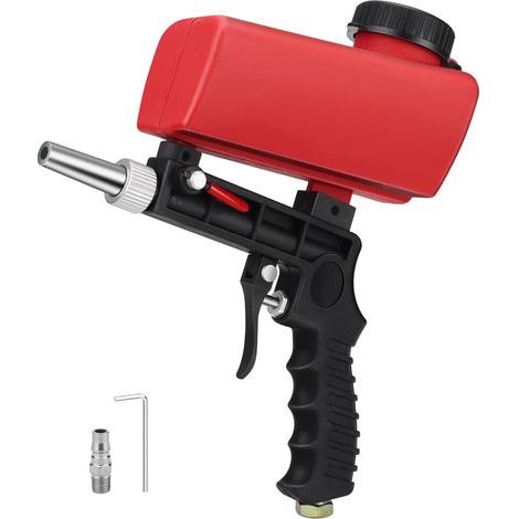 Sableuse Pneumatiques Portable Ordinateur de Poche Pistolet de sablage Pistolet Sablage Sableuse Professionnel pour Rouille Peinture Huile (1/5)