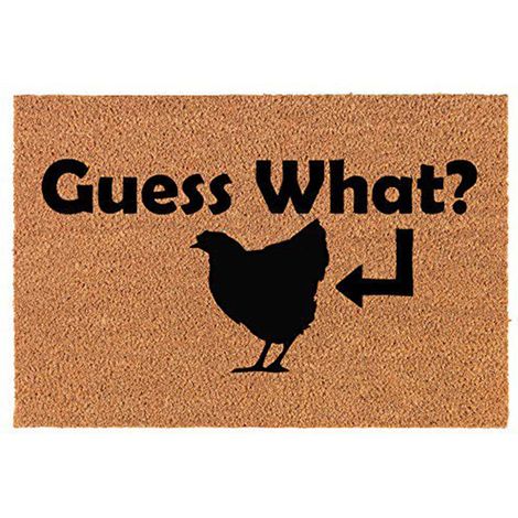 Tapis De Porte Poulet De Noël - Polyesther Anti-dérapant - Pour Entrée Extérieure Porche Jardin - 45 x 75 cm - 1 Pièce (1/5)