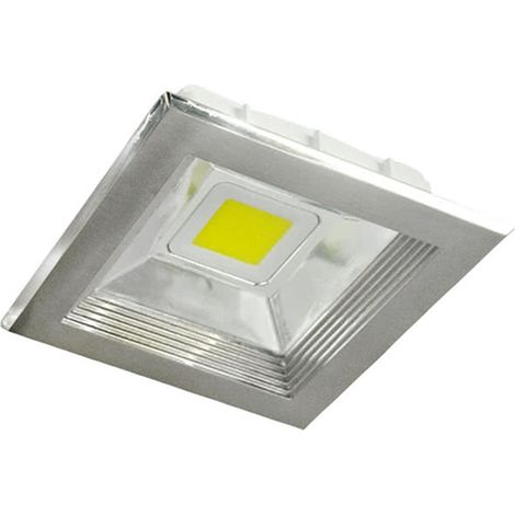 Quadratisches LED-Einbau-Downlight „Poseidon“ (20W 6500K 2000lm) IP20 19x19x8cm Farbe Nickel