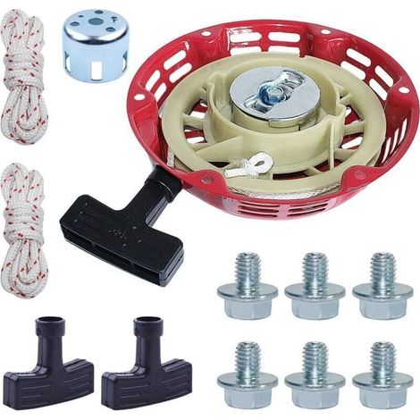 Seilzugstarter-Set für Honda GX120, GX160, GX140, GX200 (5,5 PS, 6,5 PS), bestehend aus Seilzugstarter, Startbecher, Griffen, Seilzug und Schrauben. 12-in-1-Motorstarter-Zubehör (1/5)