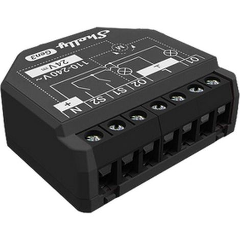 Shelly 2PM Gen3 intelligenter Schalter schwarz