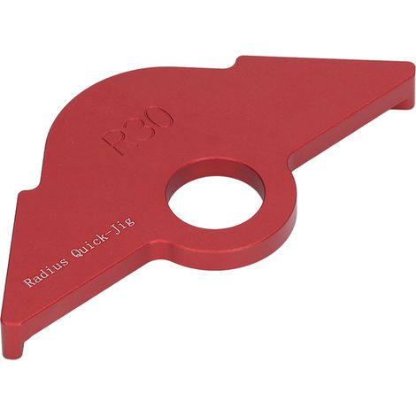 Gabarit de fraisage à rayon R30 pour le fraisage d'angles arrondis du bois (1/5)