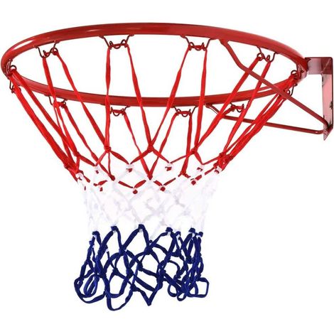 Canestro Basket Palla Canestro Regolamentare da Parete 45 cm in Metallo con Rete