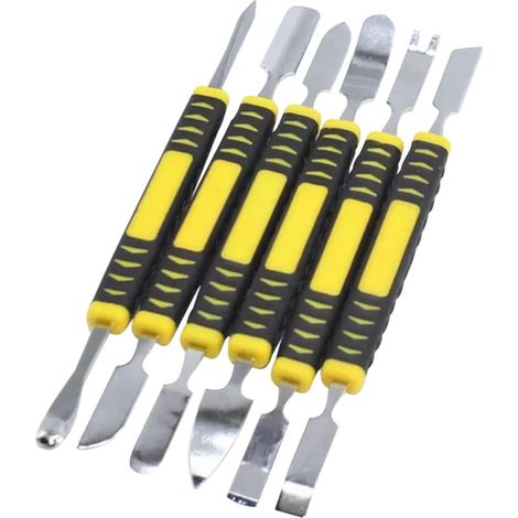 1ensemble Kit de Outils Levier Métal Double Tête pour Réparation Téléphone Tablette PC Professionnel Démontage sans Rayure Entretien Électronique Polyvalent (1/5)