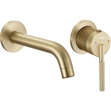 WALL MOUNTED BASIN FAUCET REA ARGON JS-622704-1BG BRUSH GOLD
