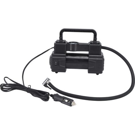 Compresseur d'air double cylindre haute pression 12V 120PSI pour camion, gonfleur de pneus robuste avec lampe LED intégrée, pompe électrique portable. (1/5)