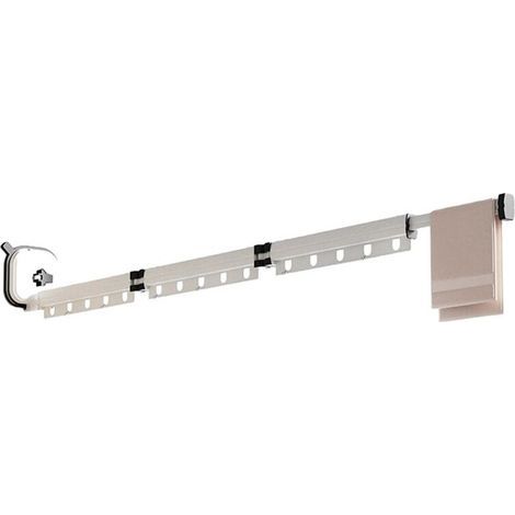 Porte-Vêtements Télescopique Pliable en Alliage D'Aluminium, Montage Mural, pour Usage Domestique C (1/4)