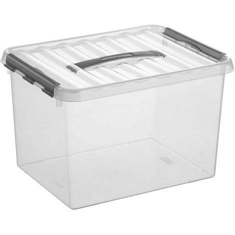 Boîte de rangement en plastique Q-line 22 litres (1/3)