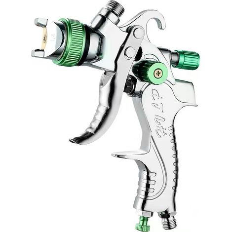 Pistolet à peinture professionnel haute pression Kit de pistolet à air comprimé Alimentation par gravité Pistolet à peinture pneumatique HVLP 600CC 1.7MM/2.0MM/ 2.5MM 3 buses de taille (1/4)