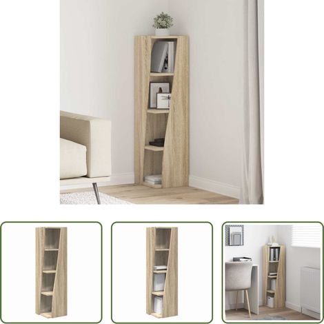 Rangement - Meuble d'angle Chêne Sonoma 27,5x27x102cm Bois d'ingénierie (1/5)