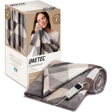 Imetec Adapto Plus Velvet Geometrico 180x140 Manta eléctrica 150 W Gris Poliéster (1/5)
