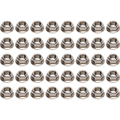 de 40 écrous à embase hexagonale M10 x 1 25 mm en acier