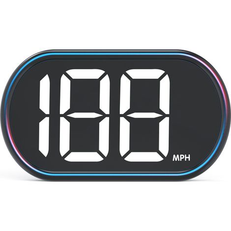 Ortviai Affichage Tête Haute (HUD) GPS pour Voiture et Camion – Compteur Numérique à Grand Écran HD, Affichage MPH, Prêt à Brancher