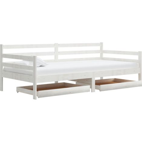 Maison Exclusive - Sofá cama con cajones madera de pino maciza bl