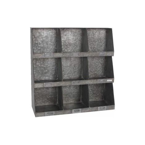 Portatutto metallo 9 posti cm 61x21h61