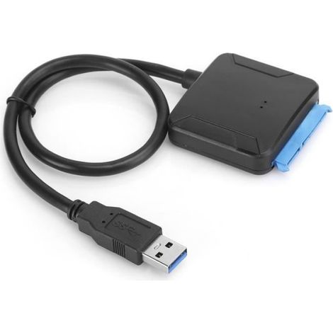Adaptateur SATA USB 3.0 - Pour Disque Dur HDD SSD 2,5 Pouces 3,5 Pouces - Plug And Play - Blanc - 1 Pièce (1/4)