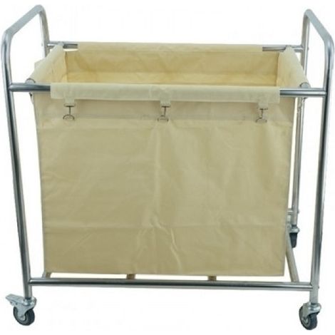 Chariot à Linge - Inox - 4 Roues - Beckers