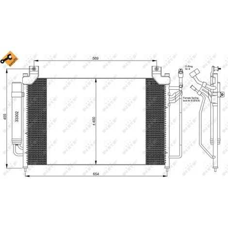 Condenseur, climatisation NRF 35881 MAZDA EGY16148ZB EGY16148ZC EH4461480