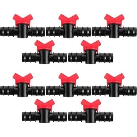 CSPARKV 10 Pièces Vanne Capillaire Droite vanne d'arrosage Valve d'irrigation en Plastique Tuyau Accessoires raccords d'irrigation vanne d'irrigation Goutte à Goutte par (1/5)