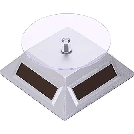 Support rotatif à énergie solaire 4 couleurs solaire/AAA alimenté par piles 2 formes 360 degrés rotatif pour montre de bijoux présentoir (1/3)