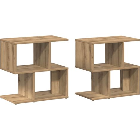 vidaXL Comodini 2pz Rovere Artigianale 50x30x51,5 cm Legno Multistrato