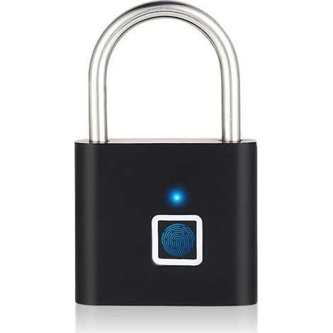 Cadenas à Empreinte Digitale – Recharge USB-C, Étanche IP54 & Anti-Rouille – Pour Salle de Sport, Jardin, Vélo – 30 Empreintes Enregistrables (1/5)