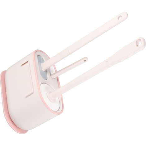 WC-Bürstenset mit langem Griff und belüftetem Boden, multifunktional und abwaschbar, Sakura-Rosa, Kunststoffmaterial, 2-teilig (1/5)